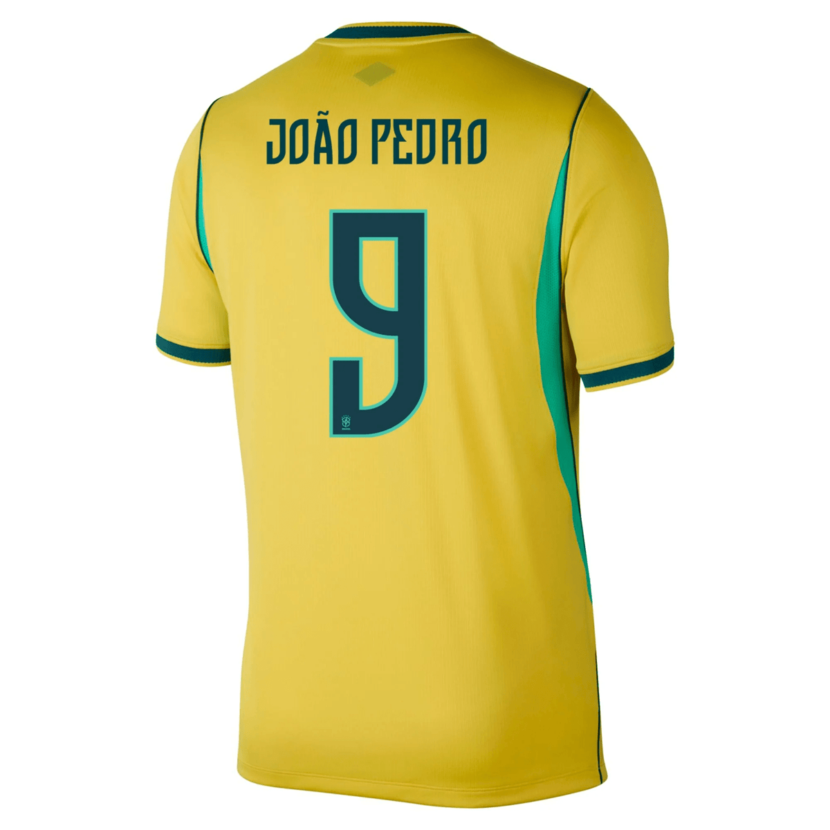 Nike Men's Brazil João Pedro Home Stadium Jersey 2026 (Canary/Teal) | SoccerWearhouse