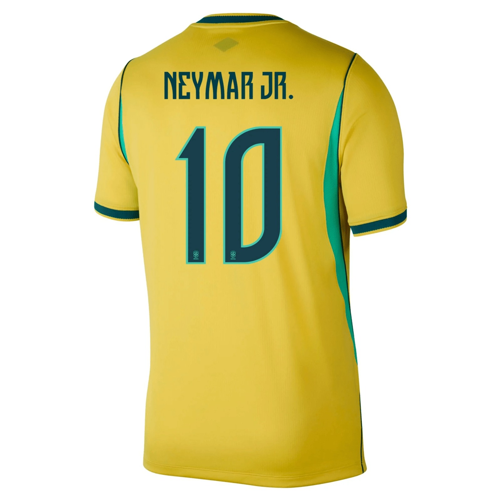 Nike Men's Brazil Neymar Jr. Home Stadium Jersey 2026 (Canary/Teal) | SoccerWearhouse