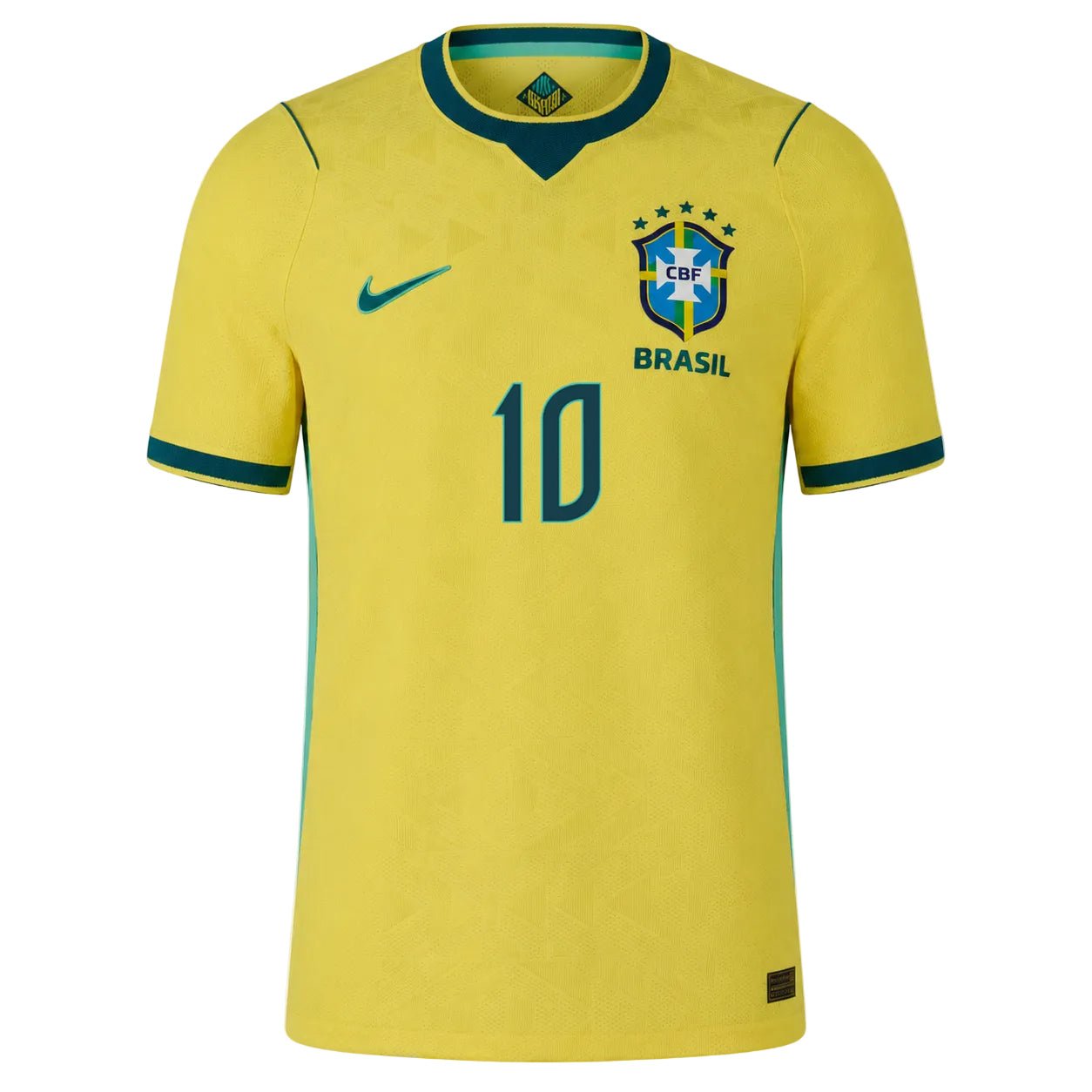 Nike Men's Brazil Neymar Jr. Match Authentic Home Jersey 2026 (Yellow/Teal) | SoccerWearhouse