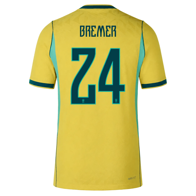 Nike Men's Bremer Match Authentic Home Jersey 2026 (Yellow/Teal) | SoccerWearhouse