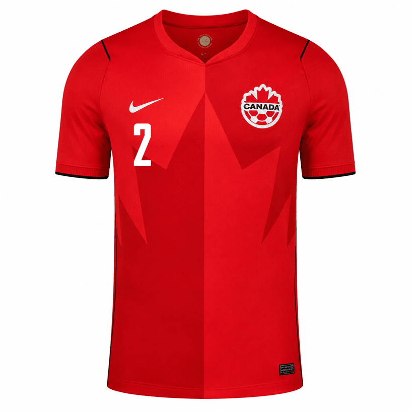 Nike Men's Canada Johnston Home Stadium Jersey 2026 (Red) | SoccerWearhouse