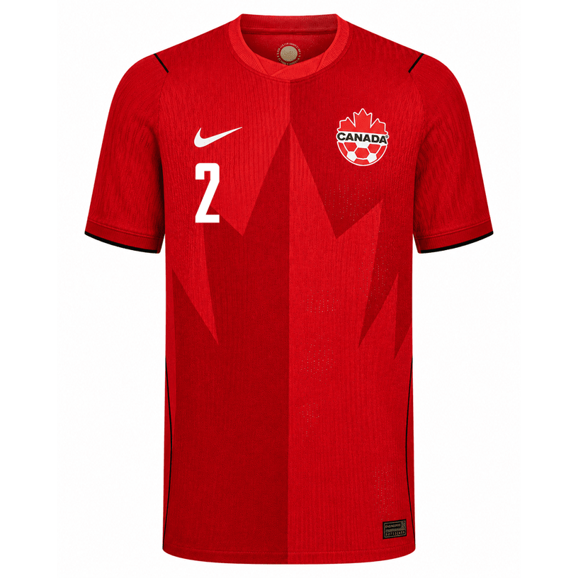 Nike Men's Canada Johnston Match Authentic Home Jersey 2026 (Red) | SoccerWearhouse