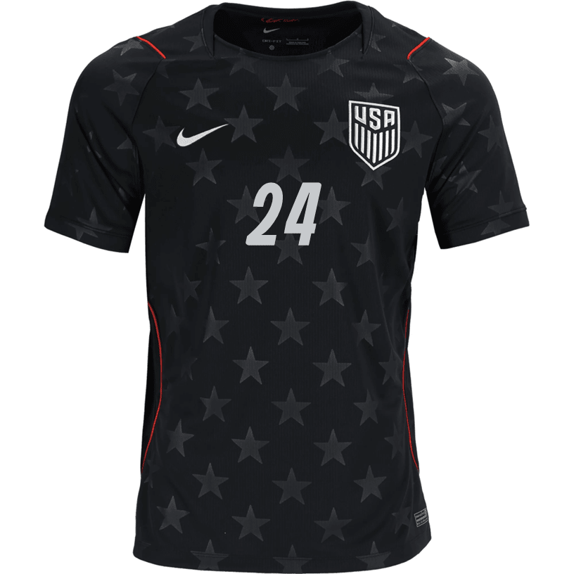Nike Mens United States Matt Freese Away Stadium Jersey 2026 (Dark Obsidian/Pure Platinum)