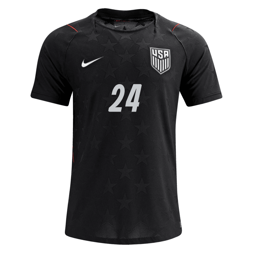 Nike Men's United States Matt Freese Match Authentic Away Jersey 2026 (Dark Obsidian/Pure Platinum)