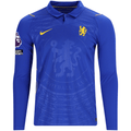 Nike Mens Chelsea Home Long Sleeve Jersey w/ EPL + No Room For Racism 26/27 (Bright Blue)