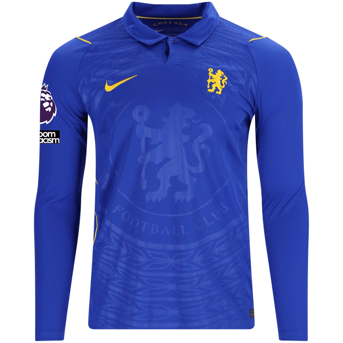 Nike Mens Chelsea Cole Palmer Home Long Sleeve Jersey w/ EPL + No Room For Racism 26/27 (Bright Blue) | SoccerWearhouse