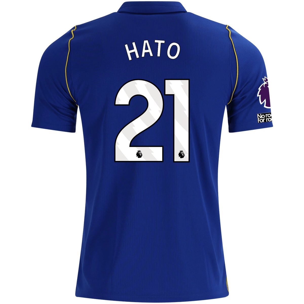 Nike Mens Chelsea FC Jorrel Hato Home Jersey w/ EPL + No Room For Racism + Club World Cup Champion Patches 26/27 (Bright Royal/Gold) | SoccerWearhouse