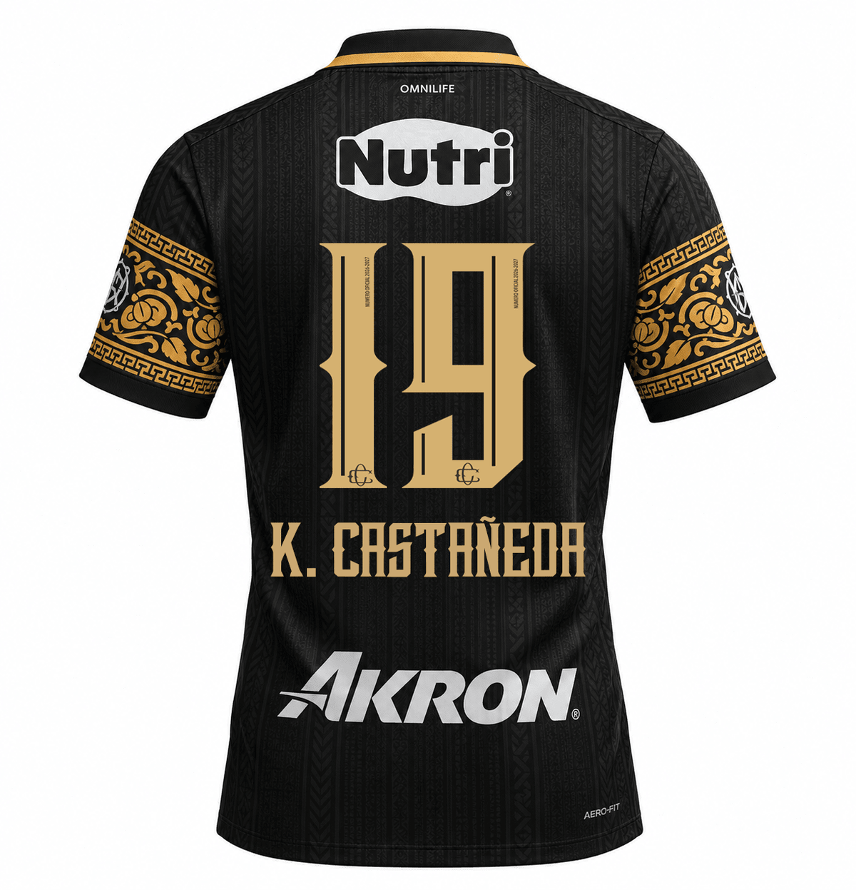 Nike Men's Chivas Guadalajara Kevin Castañeda Match Authentic Third Jersey 26/27 (Black/Truly Gold) | SoccerWearhouse