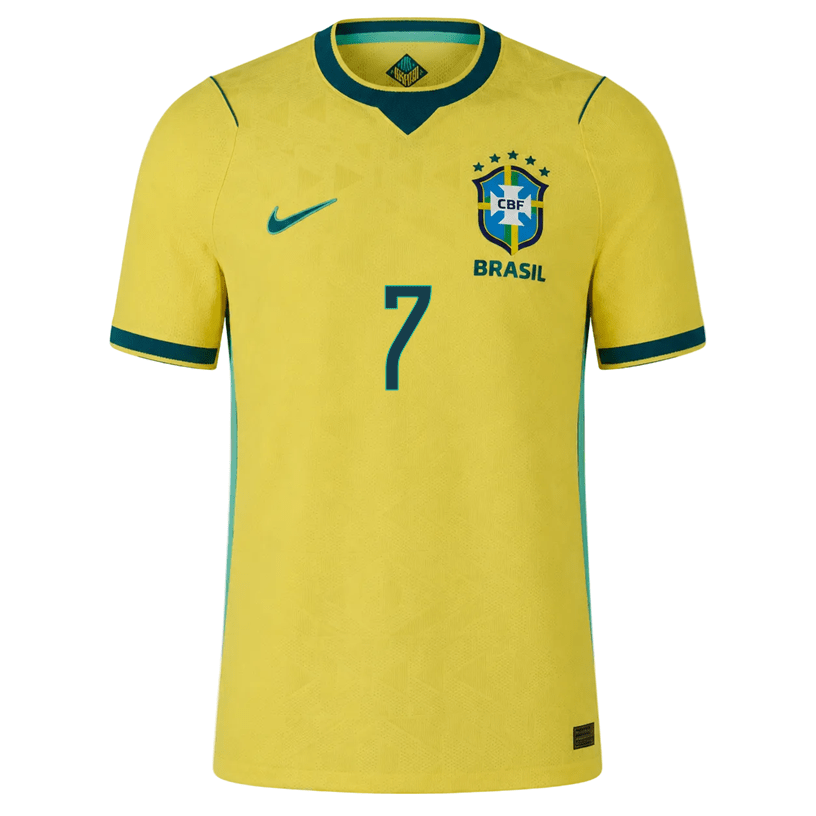 Nike Men's Vini JR Match Authentic Home Jersey 2026 (Yellow/Teal) | SoccerWearhouse