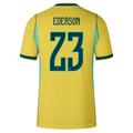 Nike Men's Brazil Ederson Match Authentic Home Jersey 2026 (Yellow/Teal)