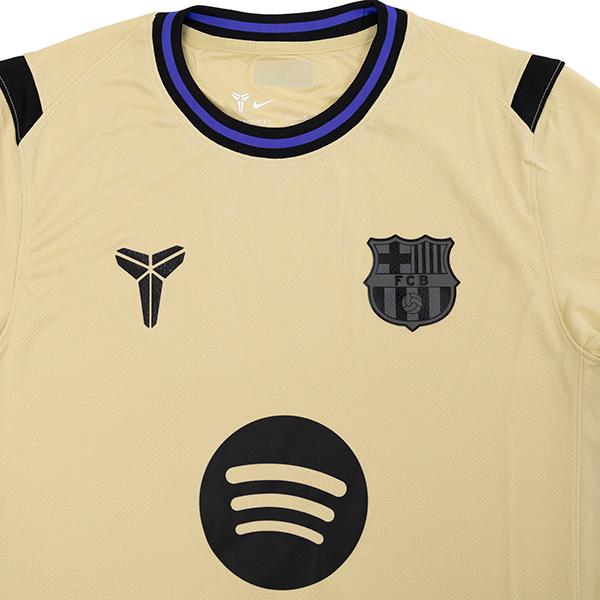 Nike Men's FC Barcelona Away Jersey 25/26 w/ Champions League Patches (Team Gold/Persion Violet/Black) | SoccerWearhouse