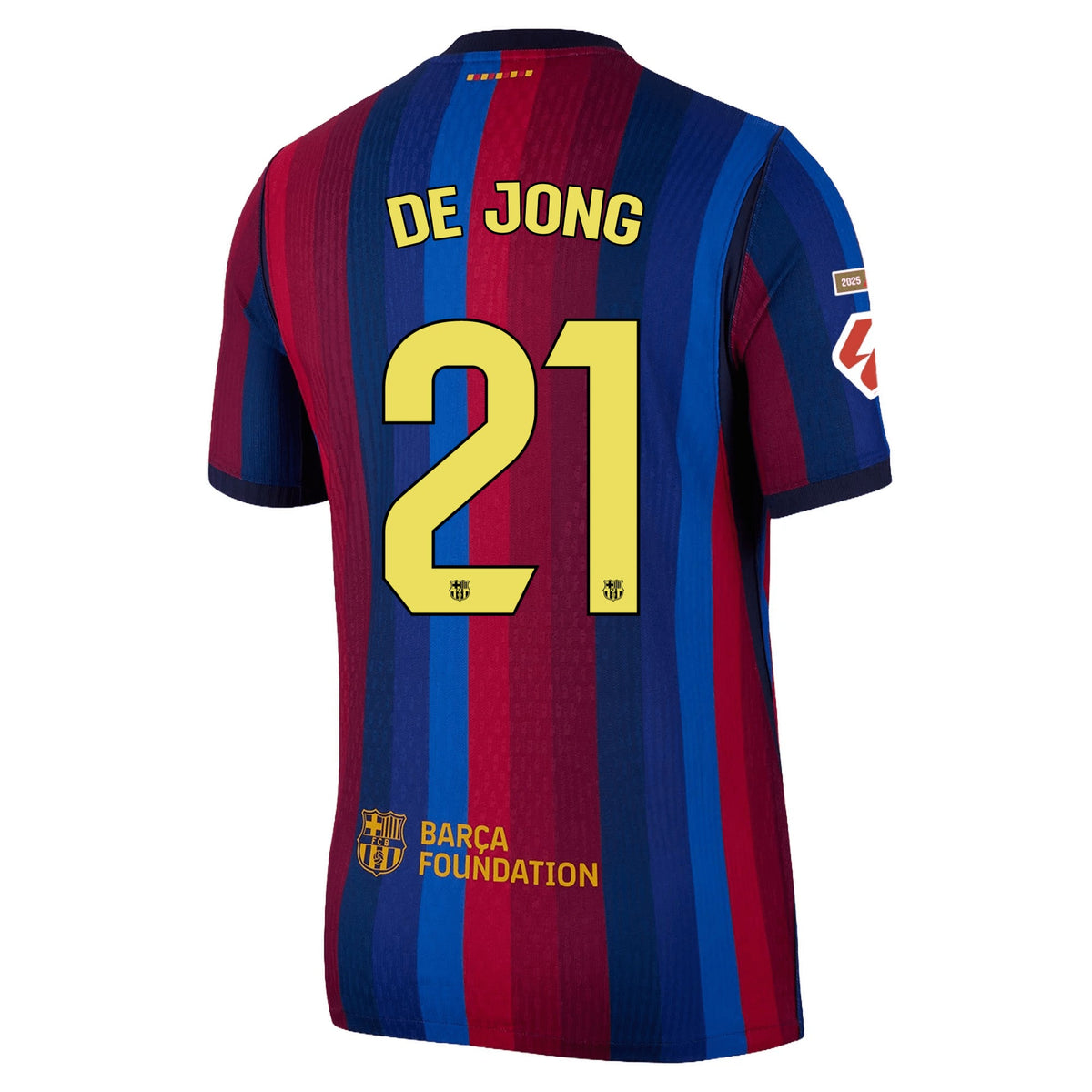 Nike Mens FC Barcelona Match Authentic Frenkie de Jong Home Jersey w/ La Liga Patches 26/27 (Deep Garnet/Void Blue) | SoccerWearhouse