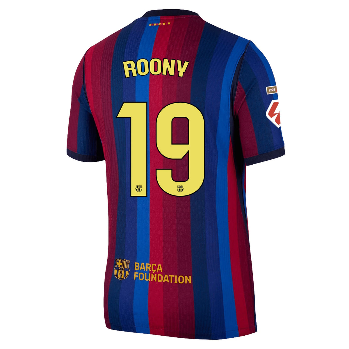 Nike Mens FC Barcelona Match Authentic Roony Bardghji Home Jersey w/ La Liga Patches 26/27 (Deep Garnet/Void Blue) | SoccerWearhouse