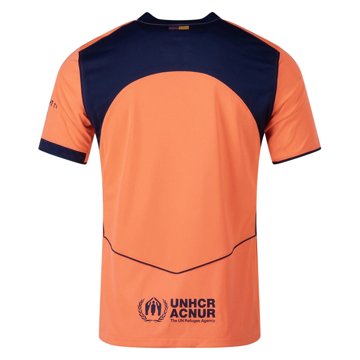Nike Men's FC Barcelona T90 Third Jersey 25/26 (Bright Mango/Midnight Navy) | SoccerWearhouse