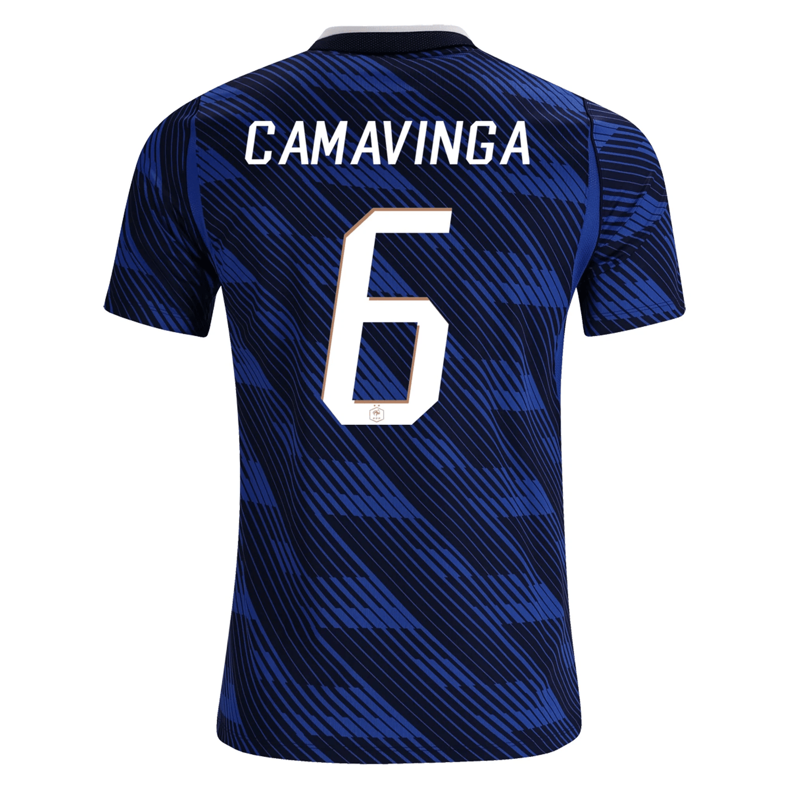 Nike Men's France Eduardo Camavinga Home Stadium Jersey 2026 (Game Royal/Metallic Copper) | SoccerWearhouse
