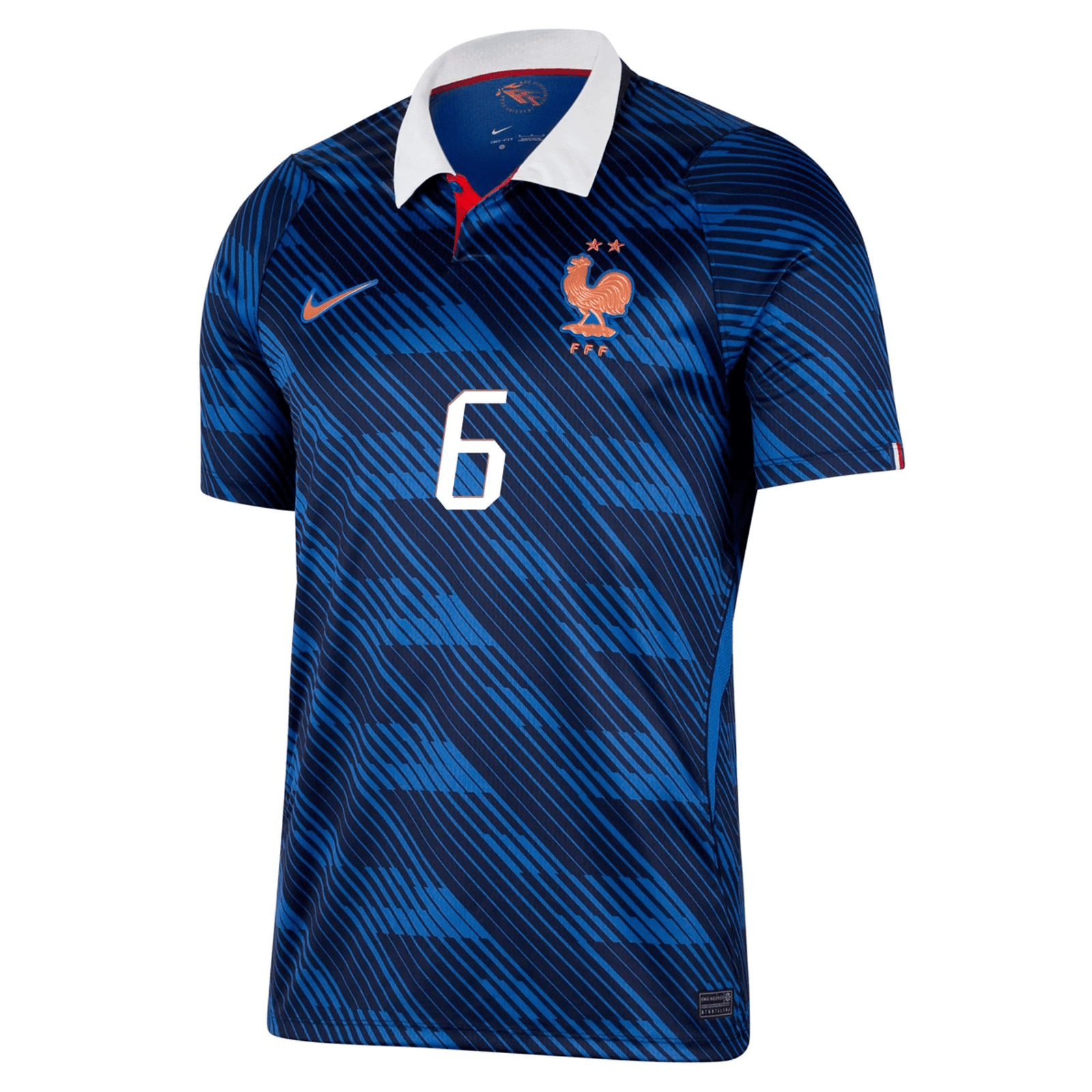 Nike Men's France Eduardo Camavinga Home Stadium Jersey 2026 (Game Royal/Metallic Copper) | SoccerWearhouse