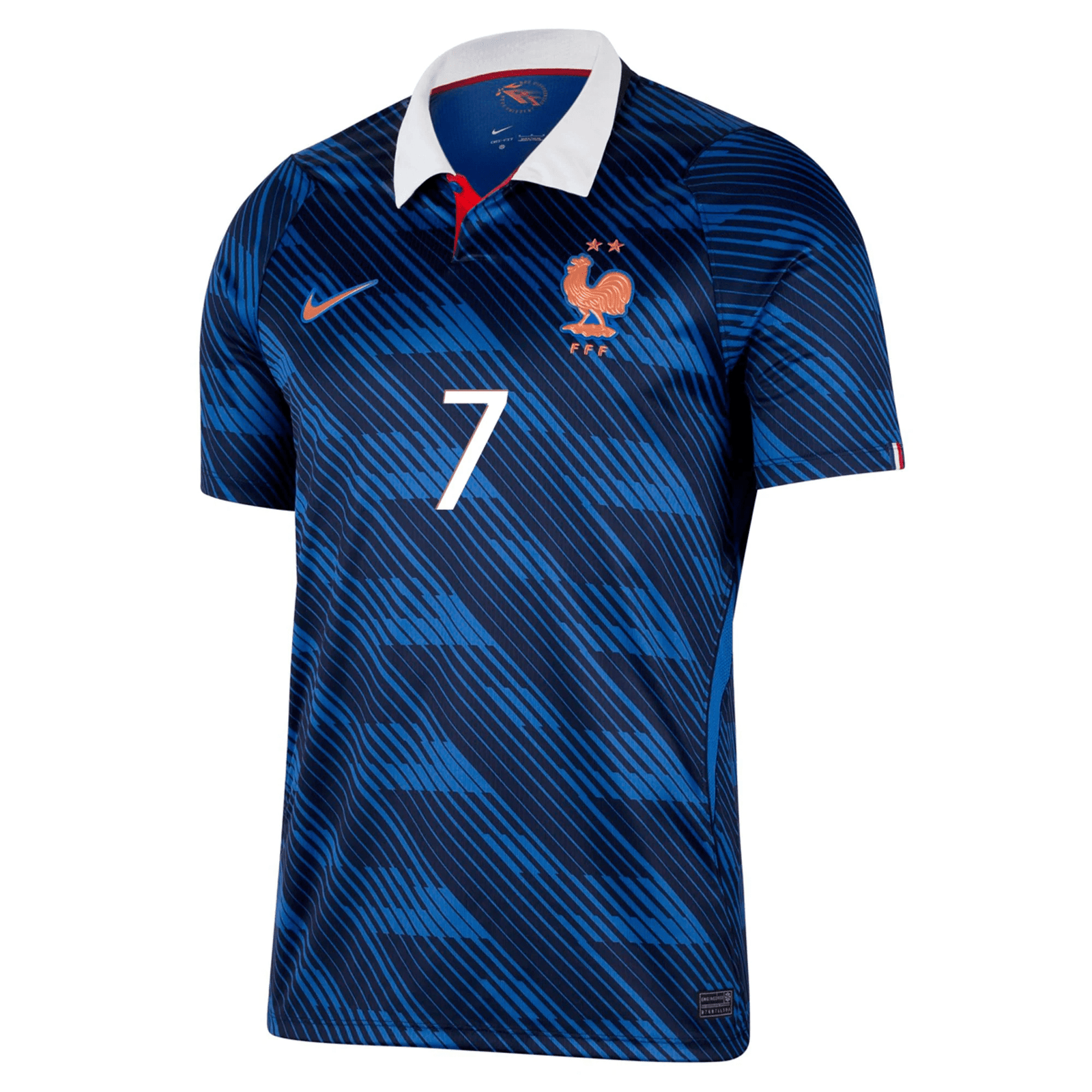 Nike Men's France Ousmane Dembele Home Stadium Jersey 2026 (Game Royal/Metallic Copper) | SoccerWearhouse