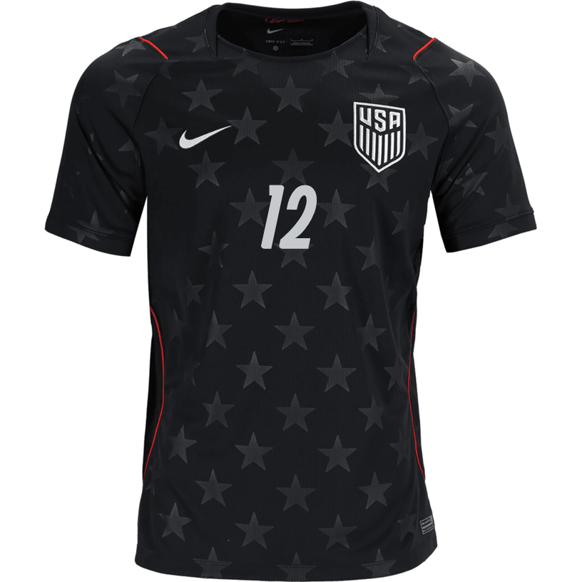 Nike Mens United States Miles Robinson Away Stadium Jersey 2026 (Dark Obsidian/Pure Platinum)