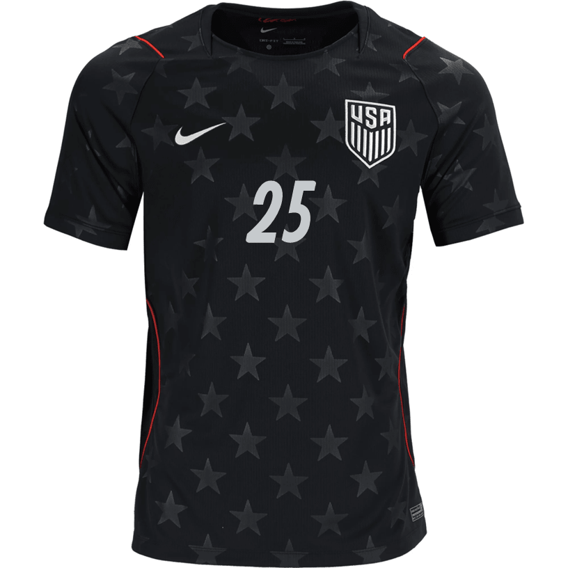 Nike Mens United States Brady Away Stadium Jersey 2026 (Dark Obsidian/Pure Platinum)
