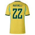 Nike Men's Brazil Martinelli Match Authentic Home Jersey 2026 (Yellow/Teal)