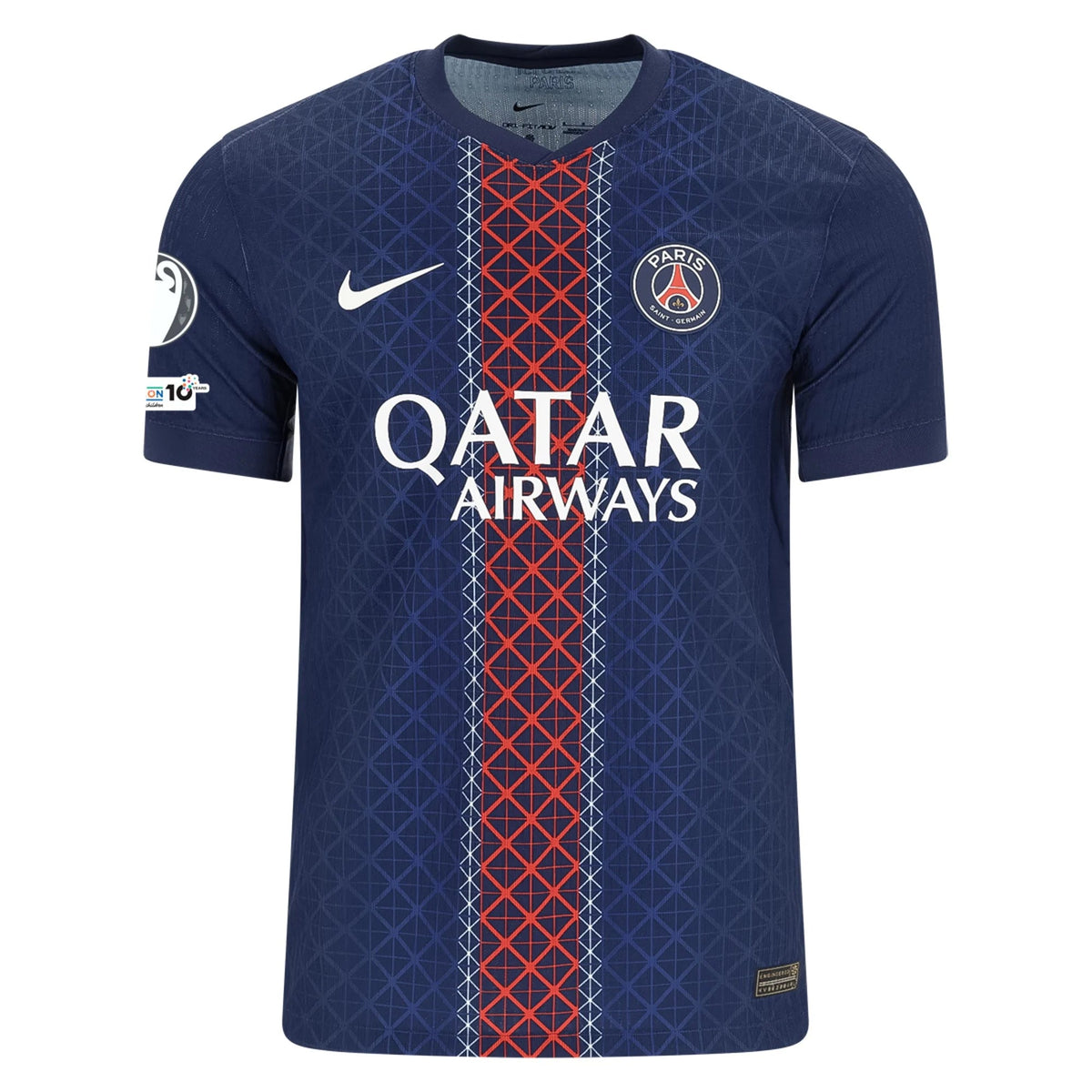 Nike Men's Mbaye Paris Saint - Germain Authentic Home Jersey 25/26 w/ Champions League Patches (Navy) | SoccerWearhouse