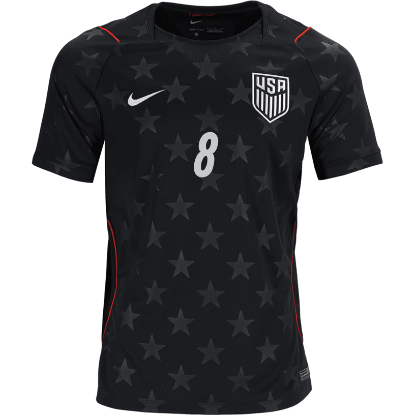 Nike Mens Mckennie United States Away Stadium Jersey 2026 (Dark Obsidian/Pure Platinum) | SoccerWearhouse