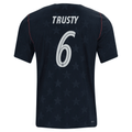 Nike Mens United States Auston Trusty Away Stadium Jersey 2026 (Dark Obsidian/Pure Platinum)