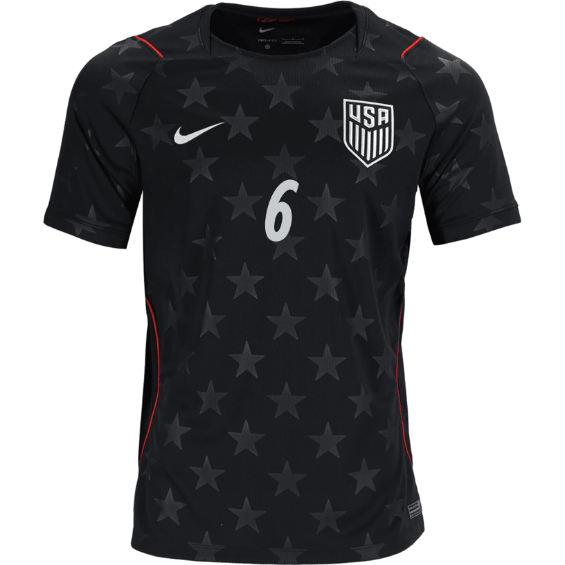 Nike Mens Musah United States Auston Trusty Away Stadium Jersey 2026 (Dark Obsidian/Pure Platinum)