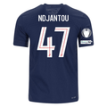 Nike Men's Ndjantou Paris Saint-Germain Authentic Home Jersey 25/26 w/ Champions League Patches (Navy)