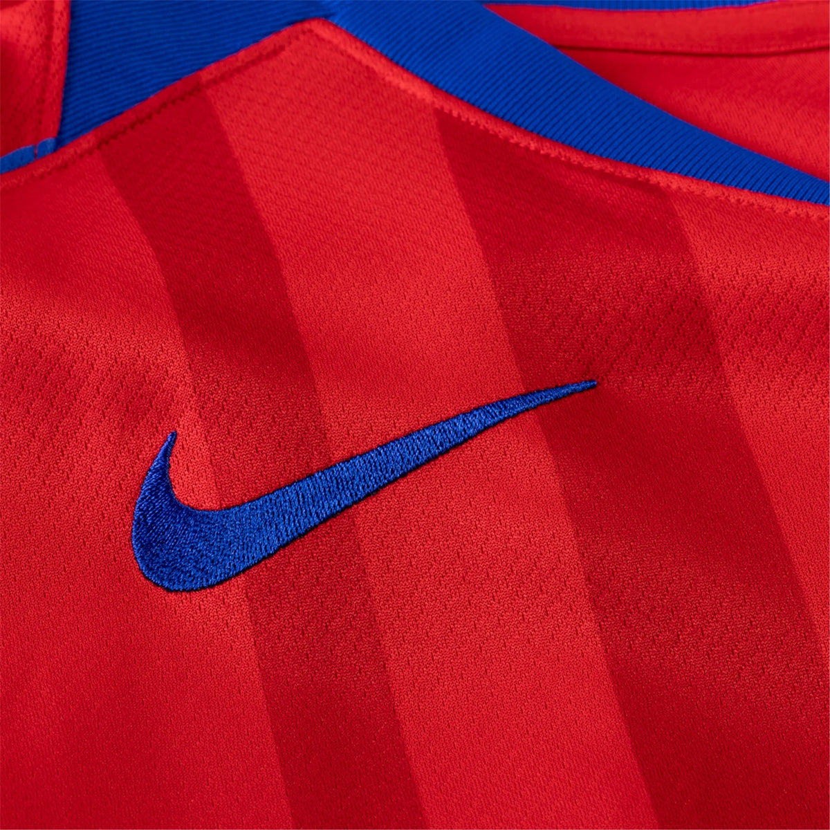 Nike Men's Paris Saint - Germain João Neves T90 Third Jersey w/ Champions League Patches 25/26 (Sport Red/Hyper Royal) | SoccerWearhouse