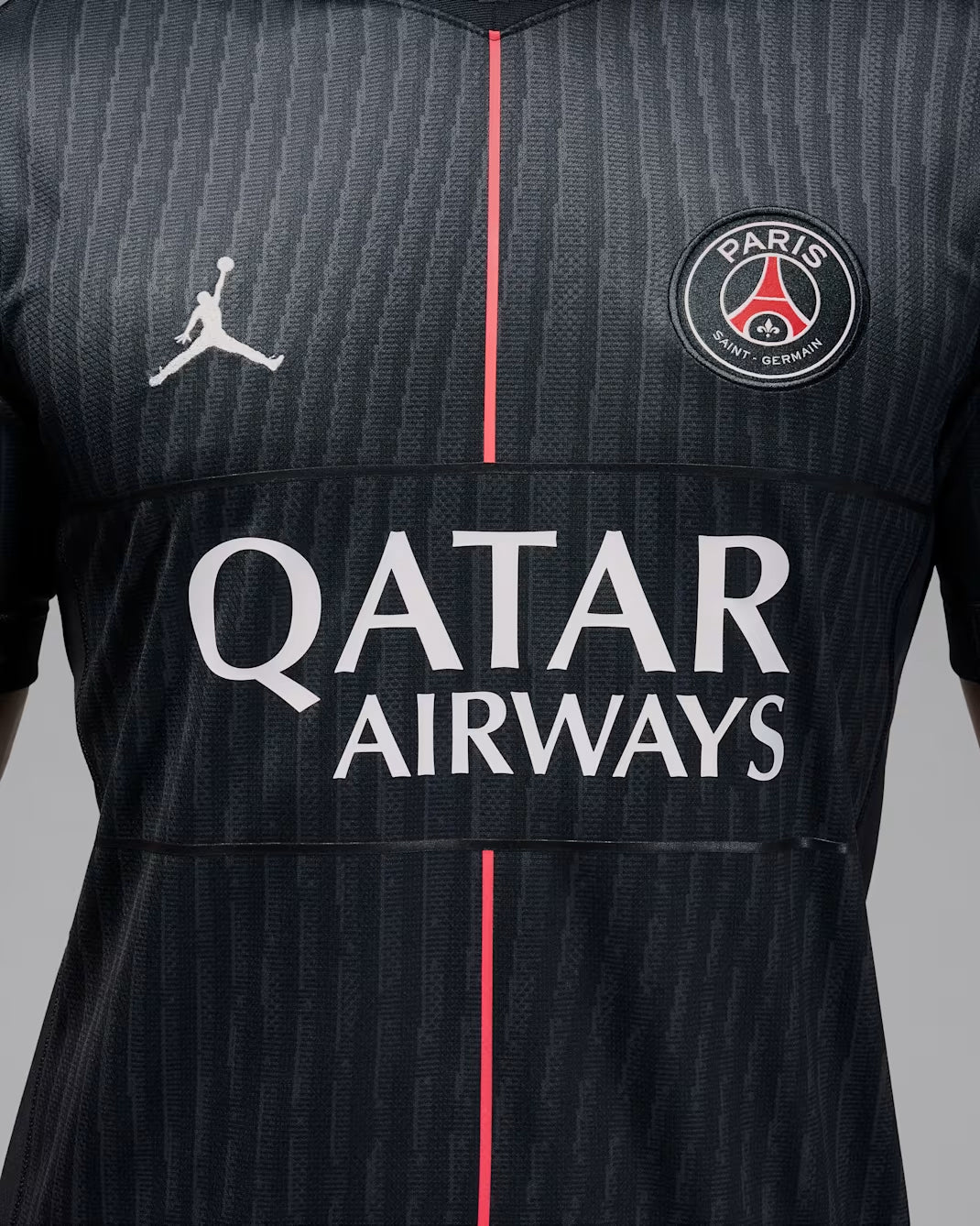 Nike Men's Paris Saint Germain x Jordan PSG 4th Jersey 25/26 (Off Noir/Black/Pearl Pink) | SoccerWearhouse