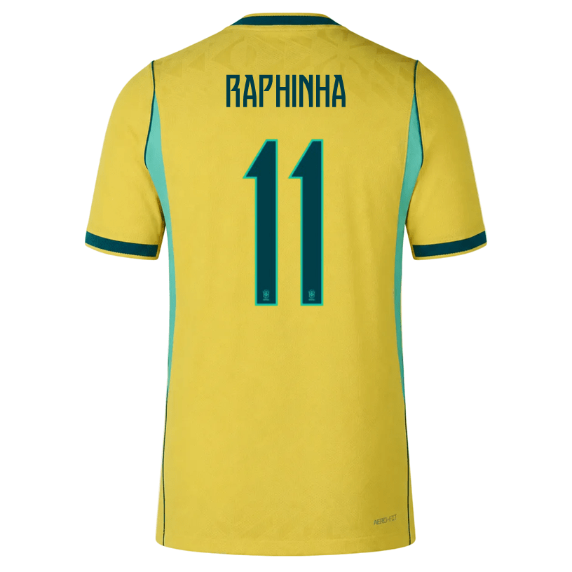 Nike Men's Raphinha Match Authentic Home Jersey 2026 (Yellow/Teal) | SoccerWearhouse