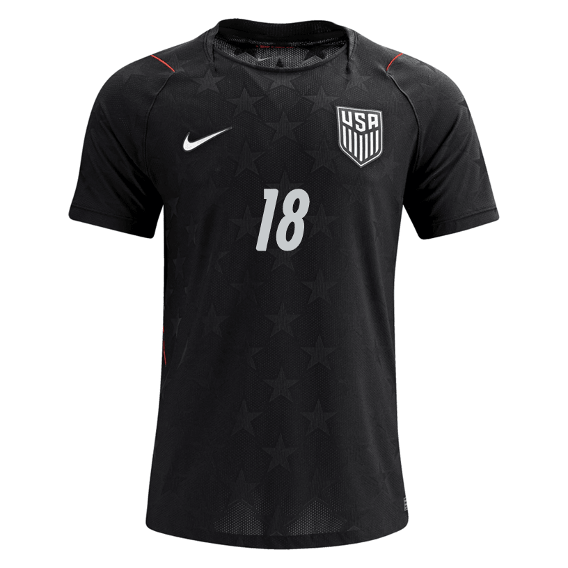 Nike Men's United States Max Arfsten Match Authentic Away Jersey 2026 (Dark Obsidian/Pure Platinum)