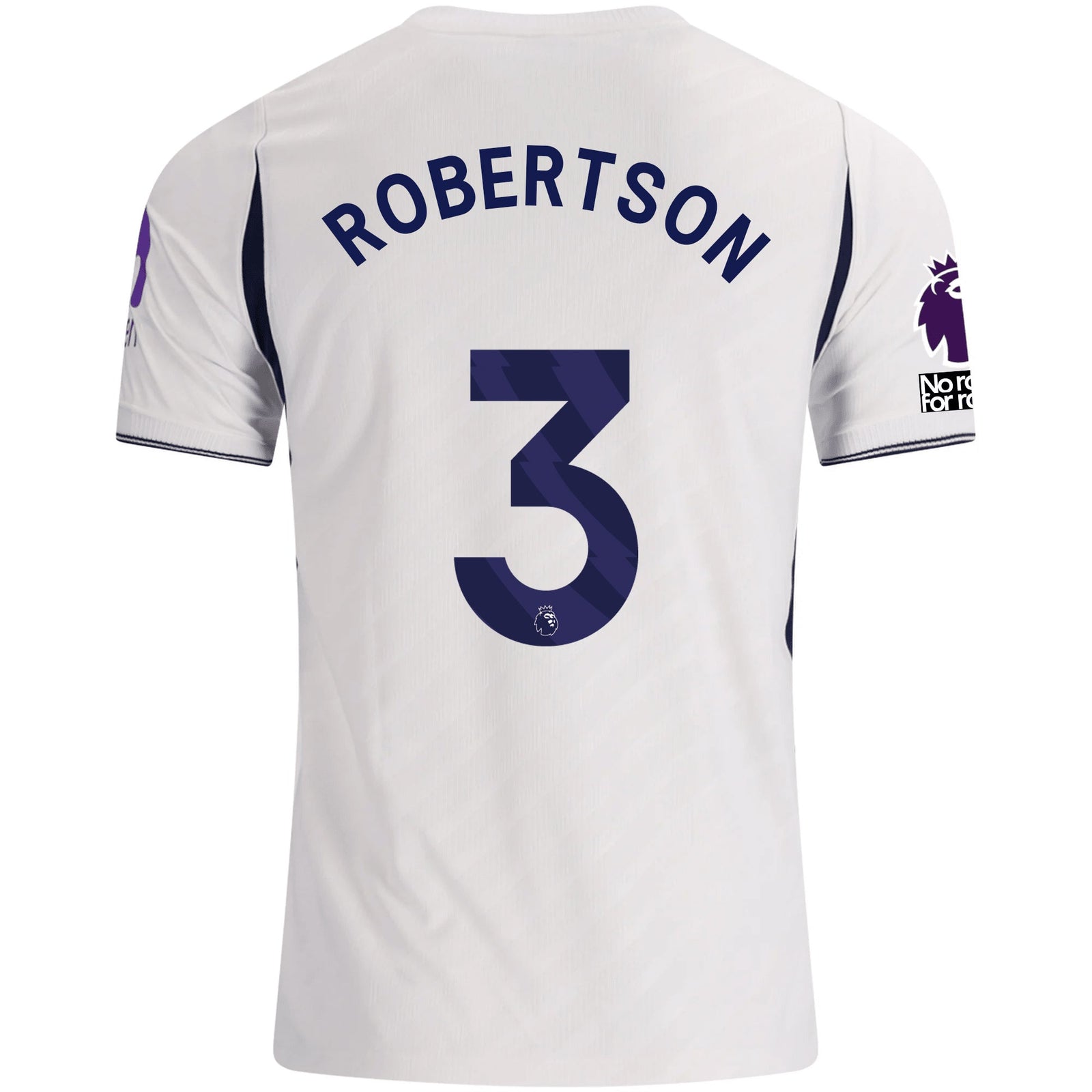 Nike Mens Tottenham Hotspur Andy Robertson Home Jersey w/ EPL + No Room For Racism 26/27 (White) | SoccerWearhouse