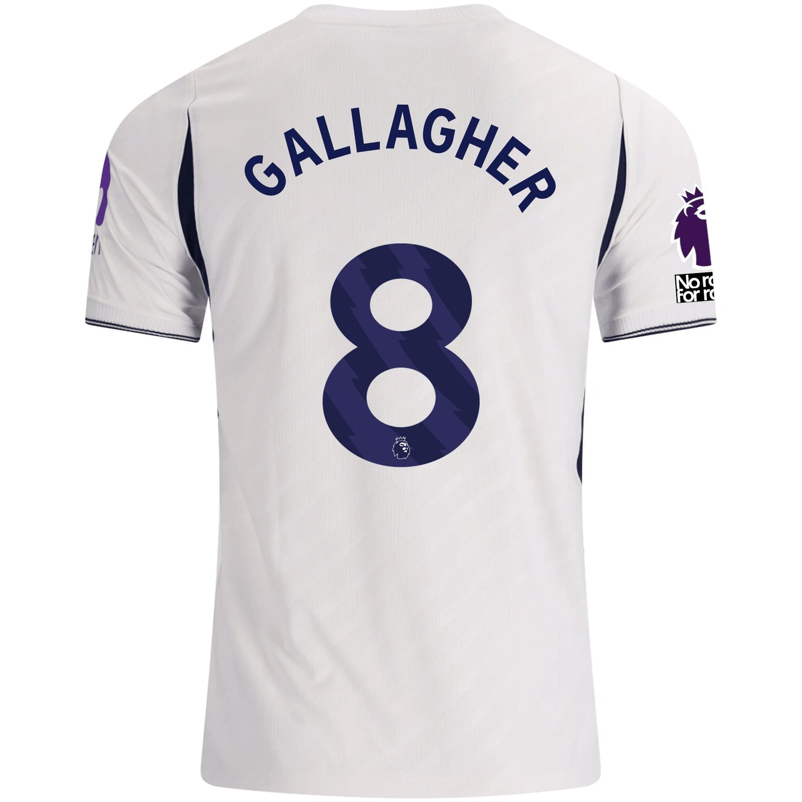 Nike Mens Tottenham Hotspur Conor Gallagher Home Jersey w/ EPL + No Room For Racism 26/27 (White) | SoccerWearhouse