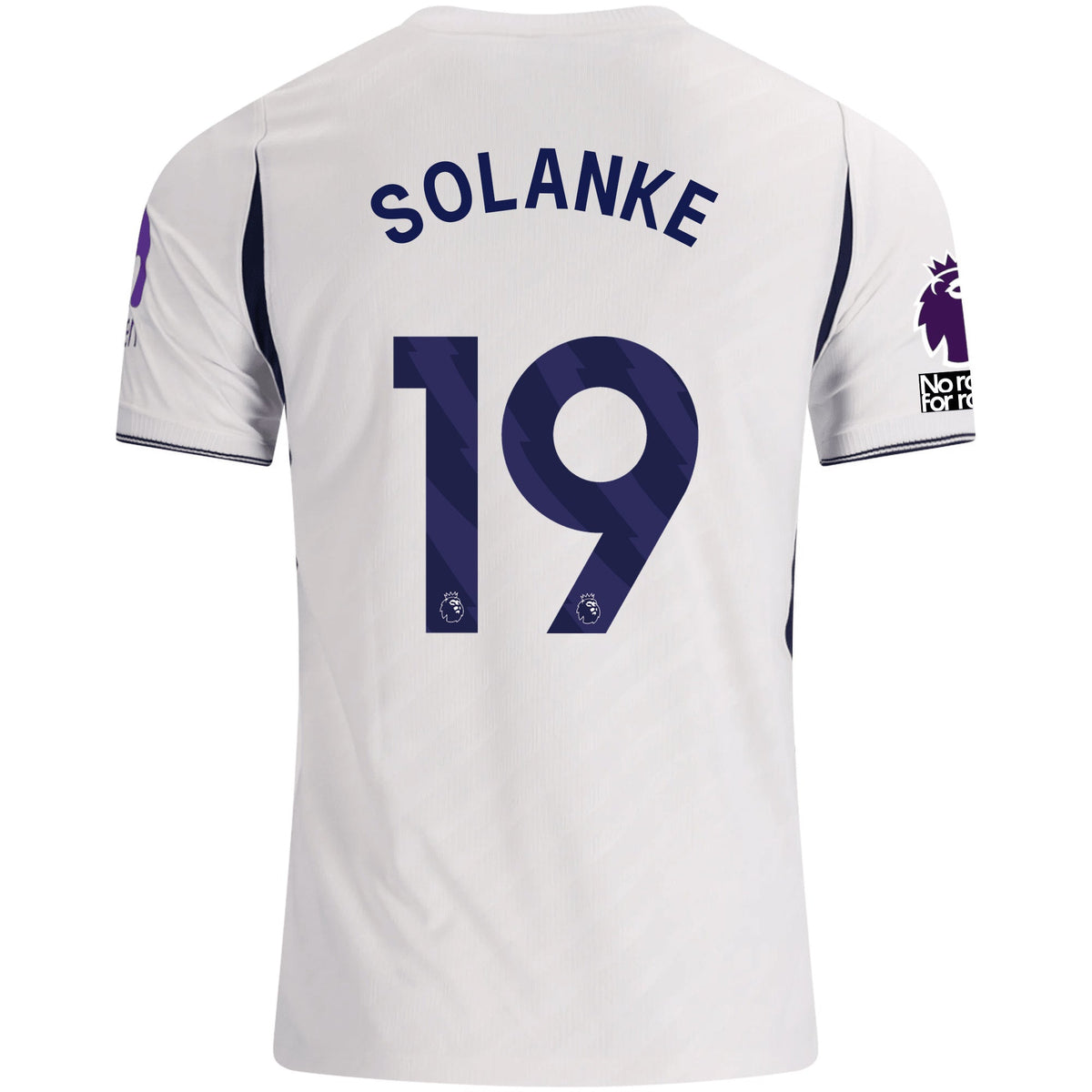 Nike Mens Tottenham Hotspur Dominic Solanke Home Jersey w/ EPL + No Room For Racism 26/27 (White) | SoccerWearhouse