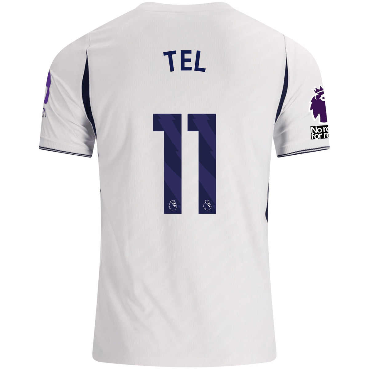 Nike Mens Tottenham Hotspur Mathys Tel Home Jersey w/ EPL + No Room For Racism 26/27 (White) | SoccerWearhouse