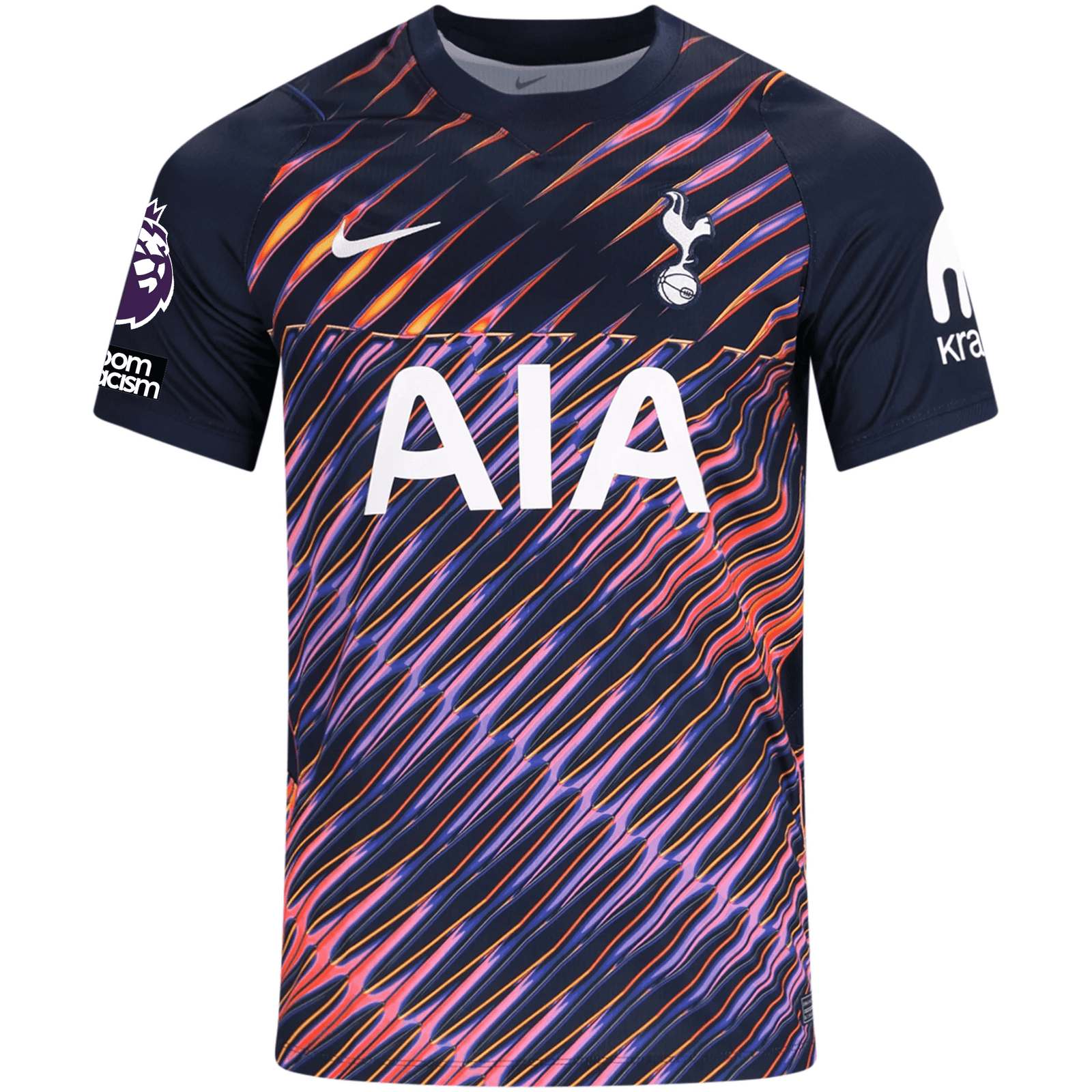 Nike Mens Tottenham Hotspur Ben Davies Away Jersey w/ EPL + No Room For Racism Patches 26/27 (Obsidan/White)
