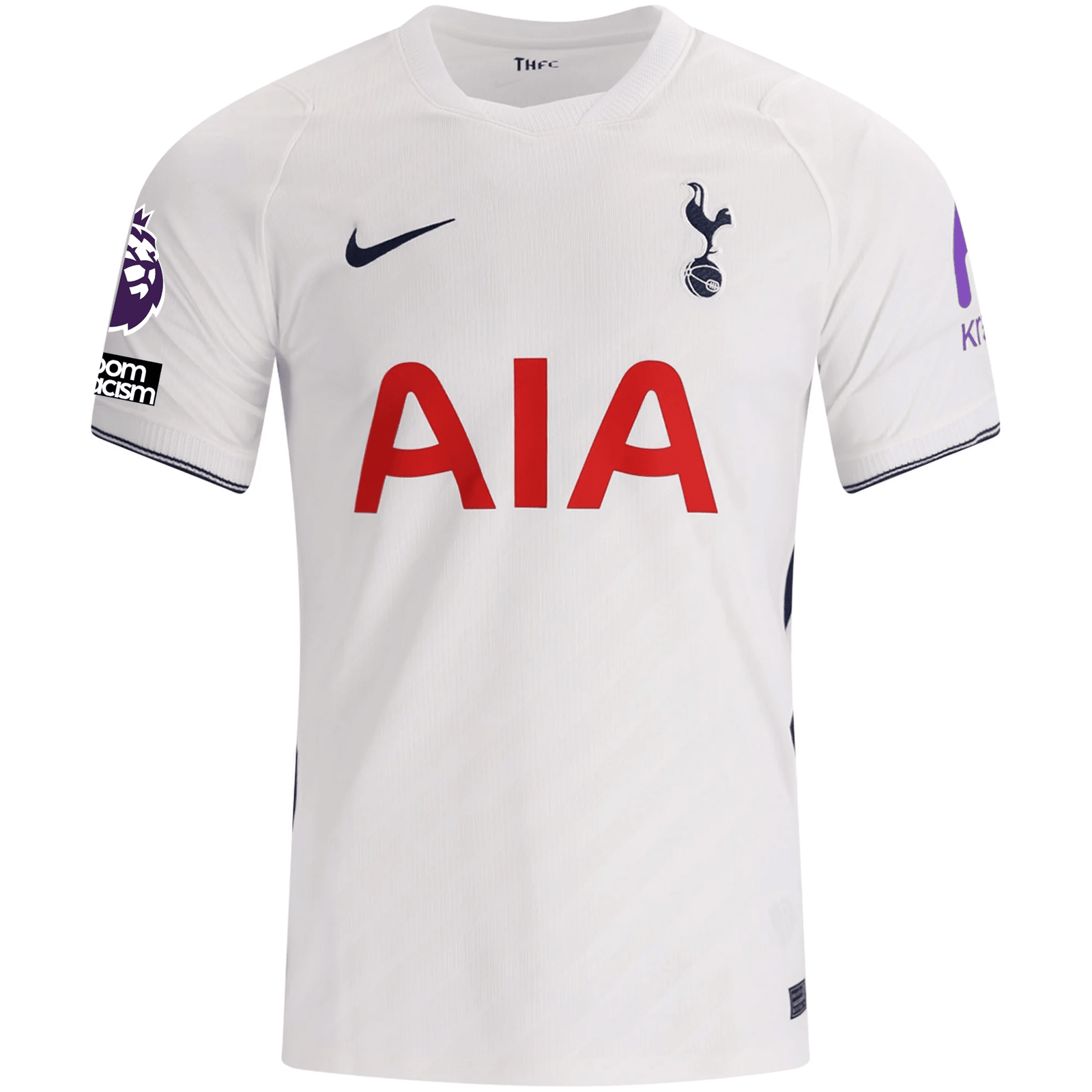 Nike Mens Tottenham Hotspur Micky van de Ven Home Jersey w/ EPL + No Room For Racism 26/27 (White) | SoccerWearhouse