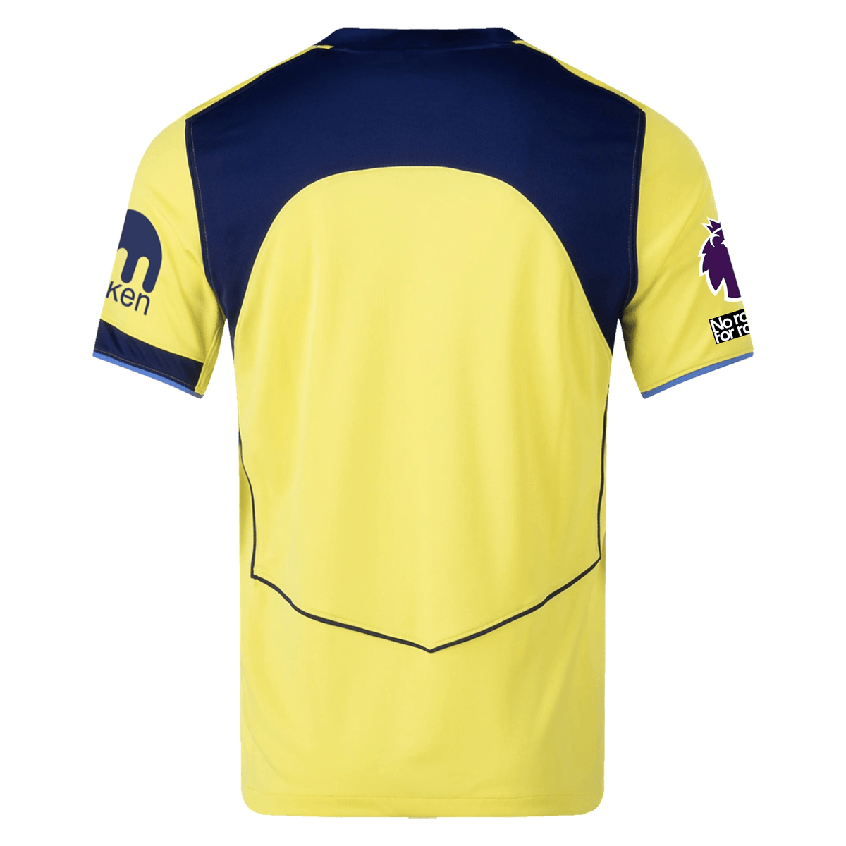 Nike Men's Tottenham T90 Third Jersey w/ EPL + No Room For Racism 25/26 (Dynamic Yellow/Blue Void) | SoccerWearhouse