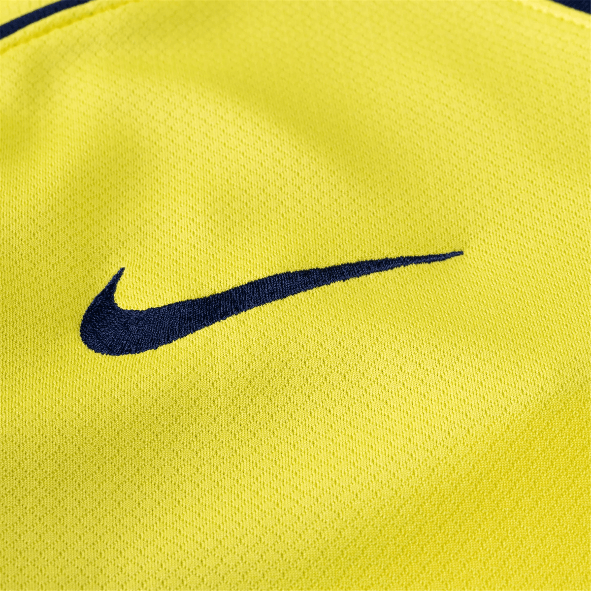 Nike Men's Tottenham Xavi Simmons T90 Third Jersey w/ EPL + No Room For Racism 25/26 (Dynamic Yellow/Blue Void) | SoccerWearhouse