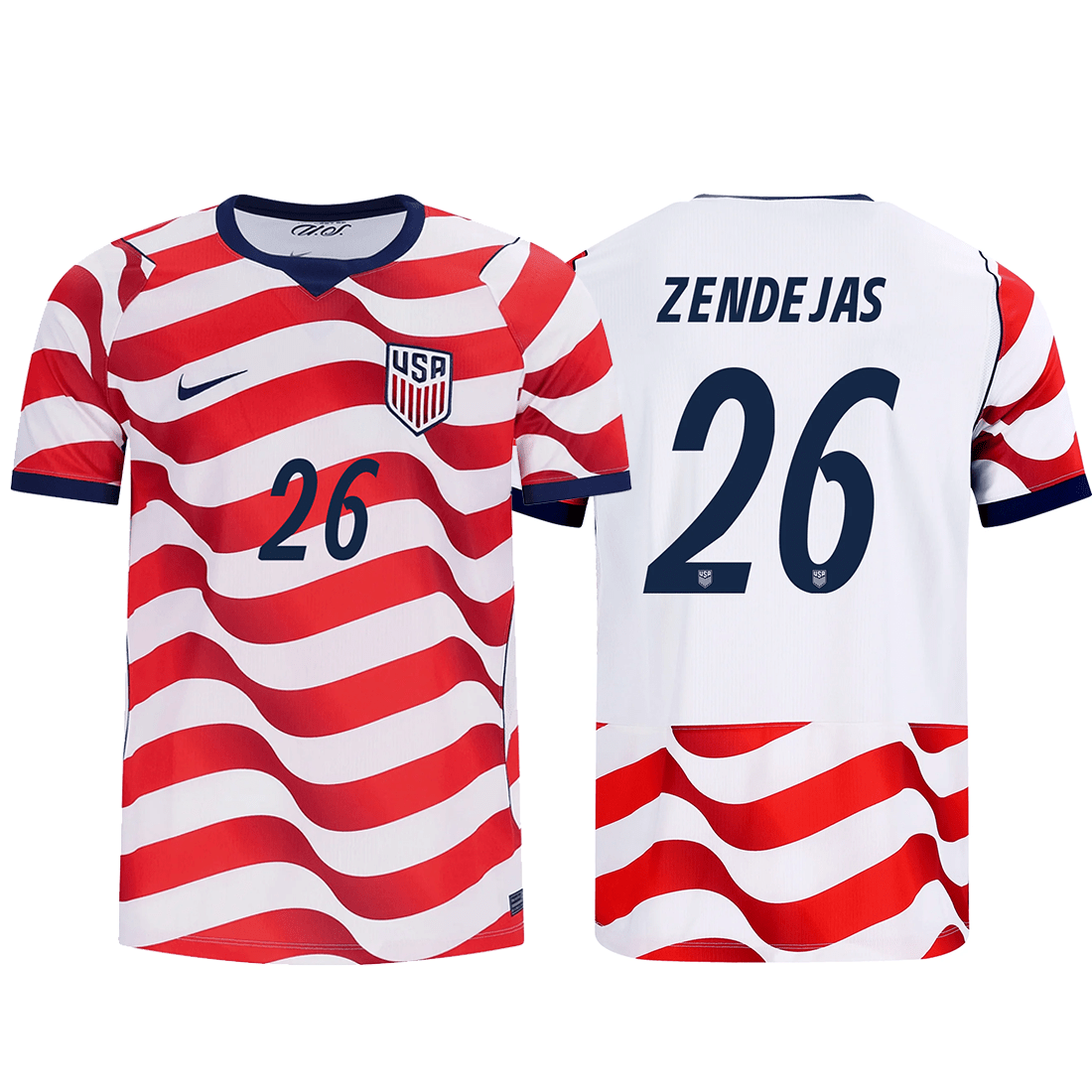 Nike Mens United States Alejandro Zendejas Stadium Home Jersey 2026 (Sail/Midnight Navy) | SoccerWearhouse