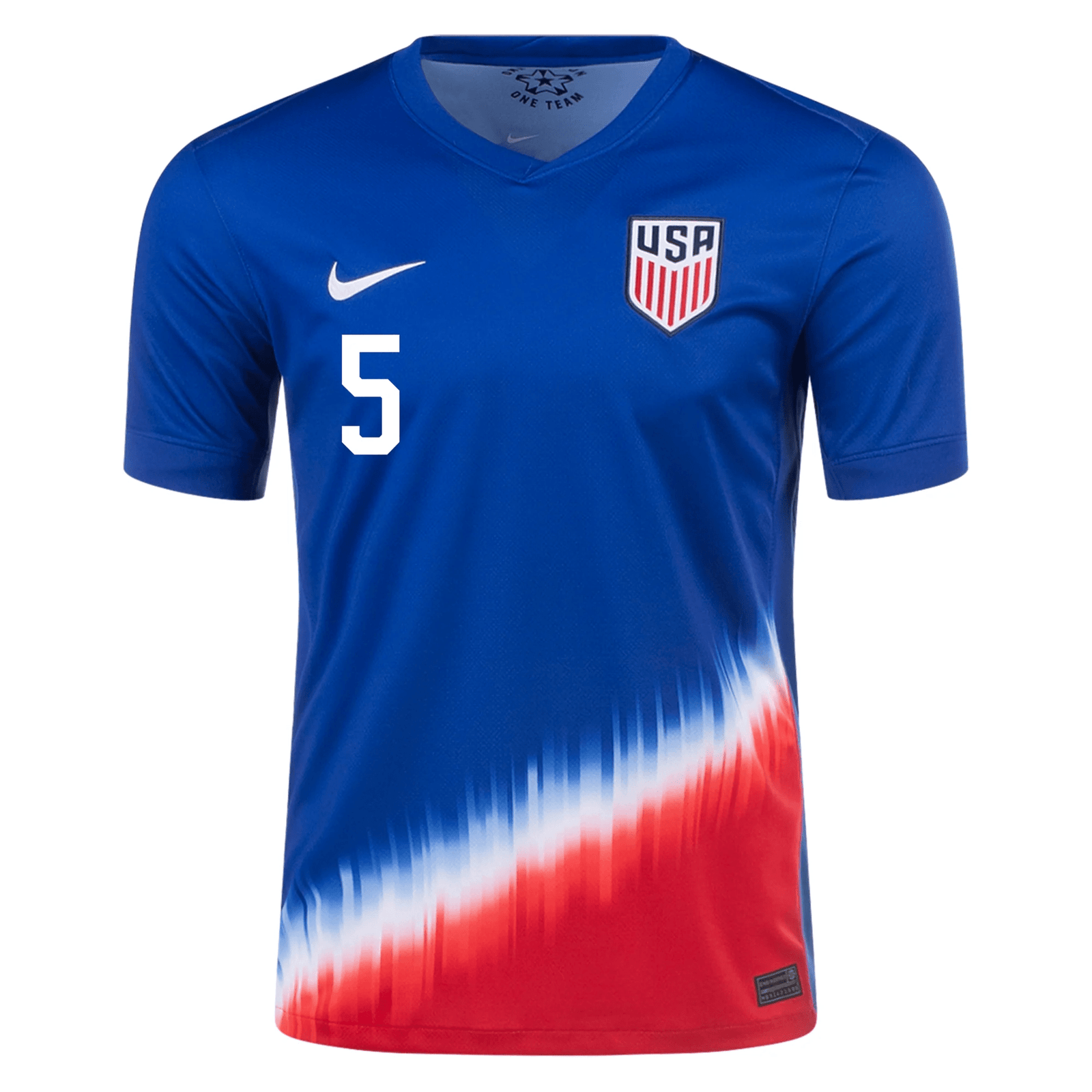 Nike Mens United States Antonee Robinson Away Jersey 24/25 (Old Royal/Sport Red) | SoccerWearhouse