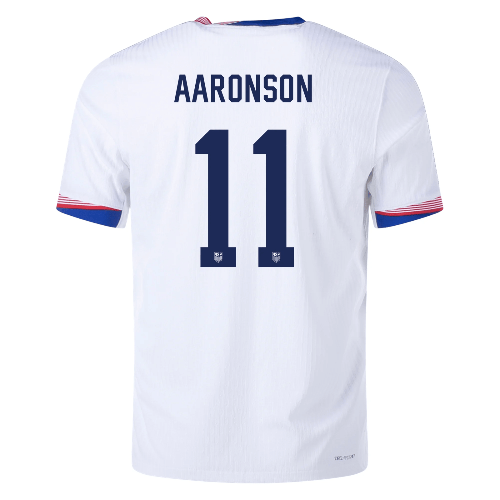 Nike Mens United States Authentic Brenden Aaronson Match Home Jersey 24/25 (White/Obsidian) | SoccerWearhouse