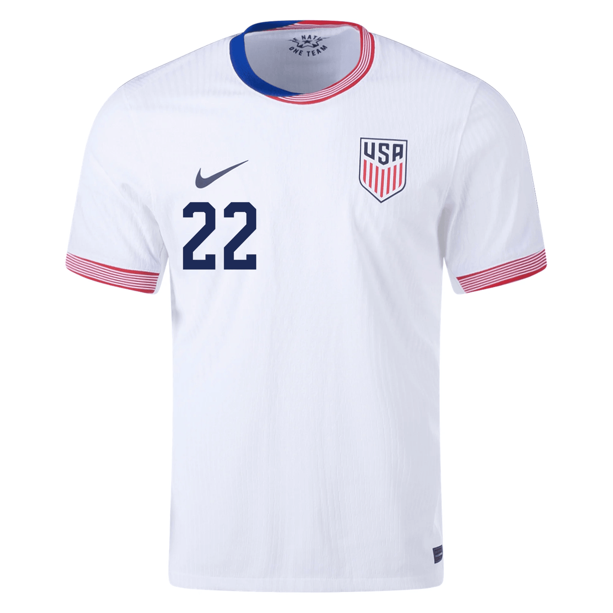 Nike Mens United States Authentic DeAndre Yedlin Match Home Jersey 24/25 (White/Obsidian) | SoccerWearhouse