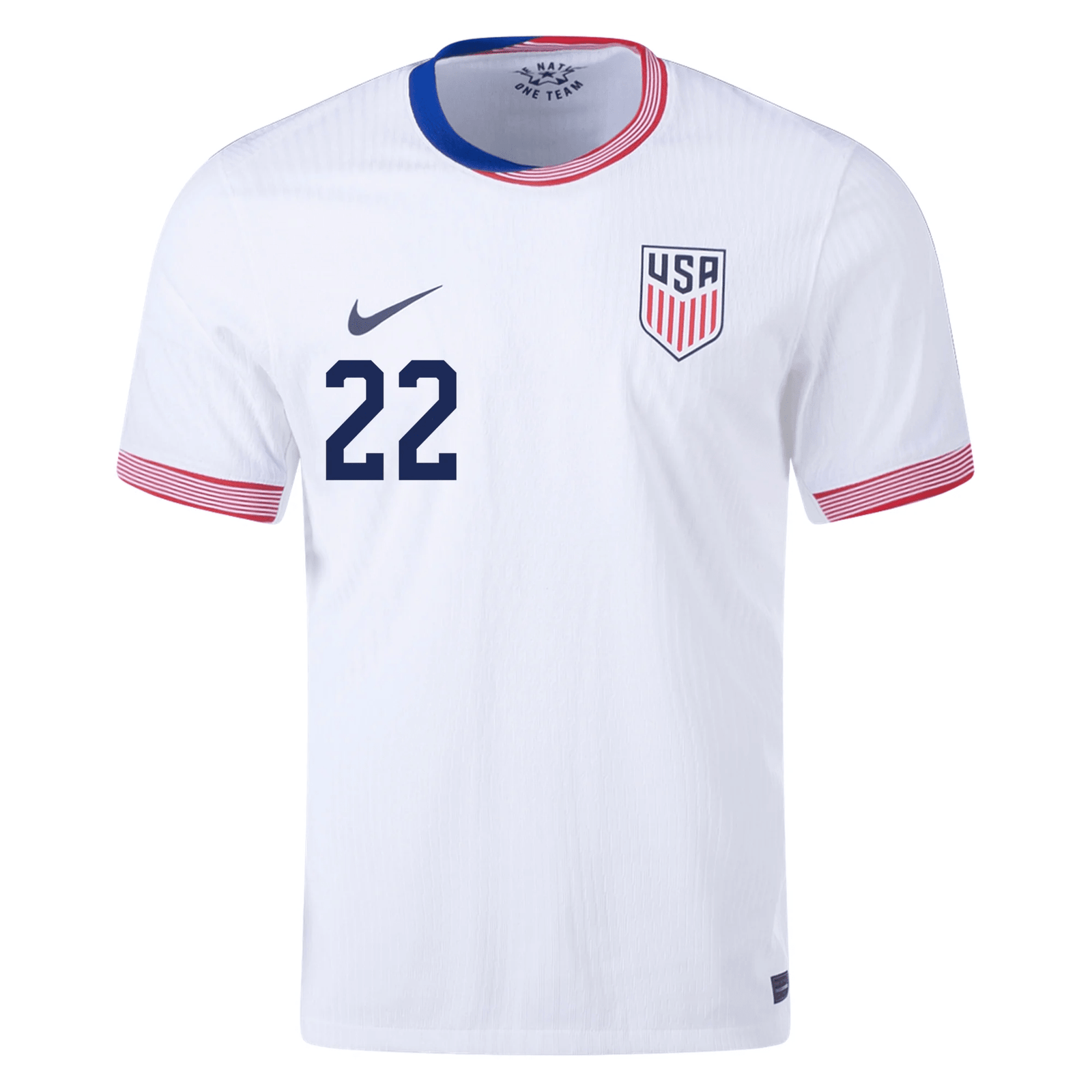 Nike Mens United States Authentic DeAndre Yedlin Match Home Jersey 24/25 (White/Obsidian) | SoccerWearhouse
