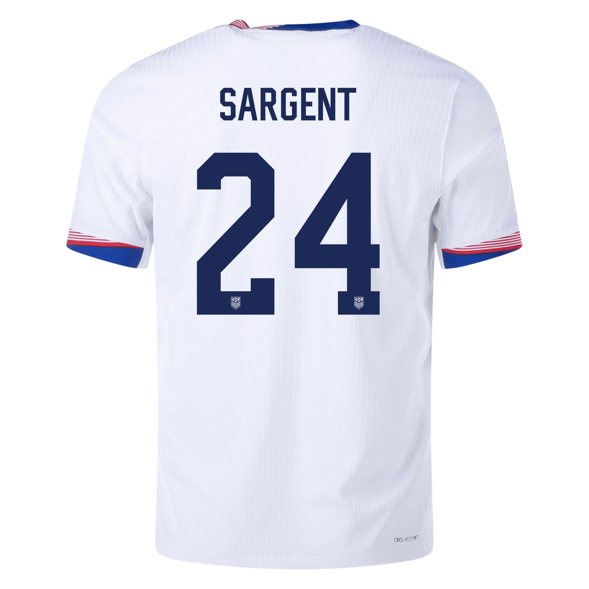Nike Mens United States Authentic Josh Sargent Match Home Jersey 24/25 (White/Obsidian) | SoccerWearhouse