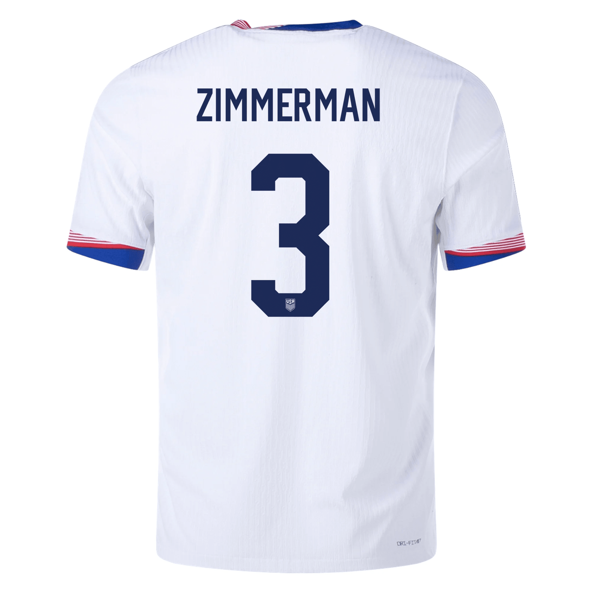 Nike Mens United States Authentic Walker Zimmerman Match Home Jersey 24/25 (White/Obsidian) | SoccerWearhouse