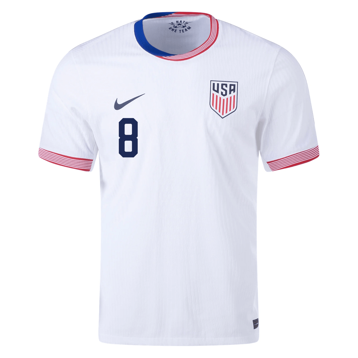 Nike Mens United States Authentic Weston McKennie Match Home Jersey 24/25 (White/Obsidian) | SoccerWearhouse