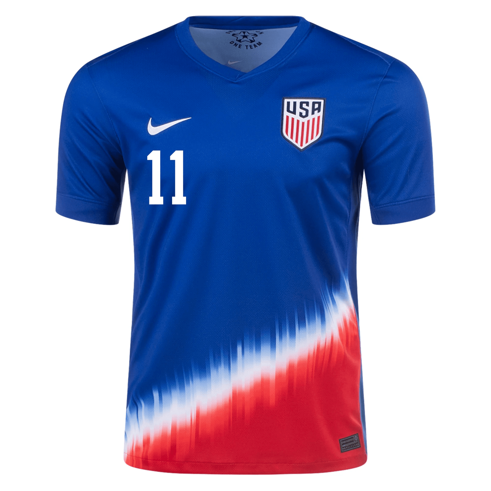Nike Mens United States Brenden Aaronson Away Jersey 24/25 (Old Royal/Sport Red) | SoccerWearhouse